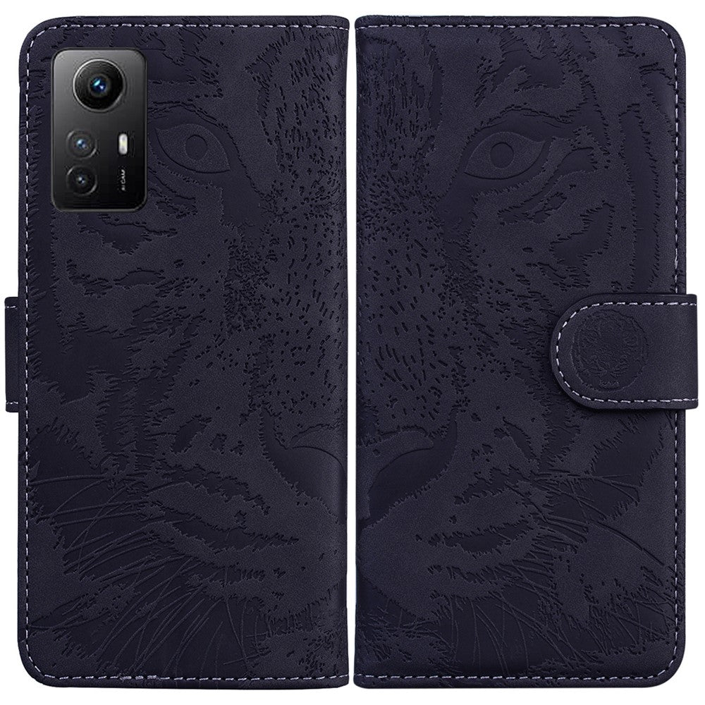 For Xiaomi Redmi Note 12S 4G Imprinted Tiger Phone Leather Case Wallet Stand Protective Cover