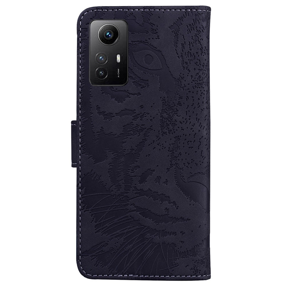 For Xiaomi Redmi Note 12S 4G Imprinted Tiger Phone Leather Case Wallet Stand Protective Cover