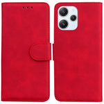 Solid Color Wallet Phone Cover for Xiaomi Redmi 12 4G , PU Leather Stand Phone Case