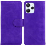 Solid Color Wallet Phone Cover for Xiaomi Redmi 12 4G , PU Leather Stand Phone Case