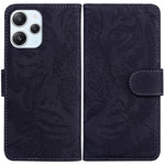 Imprinted Tiger PU Leather Wallet Cover for Xiaomi Redmi 12 4G , Anti-drop Phone Stand Case