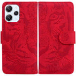 Imprinted Tiger PU Leather Wallet Cover for Xiaomi Redmi 12 4G , Anti-drop Phone Stand Case