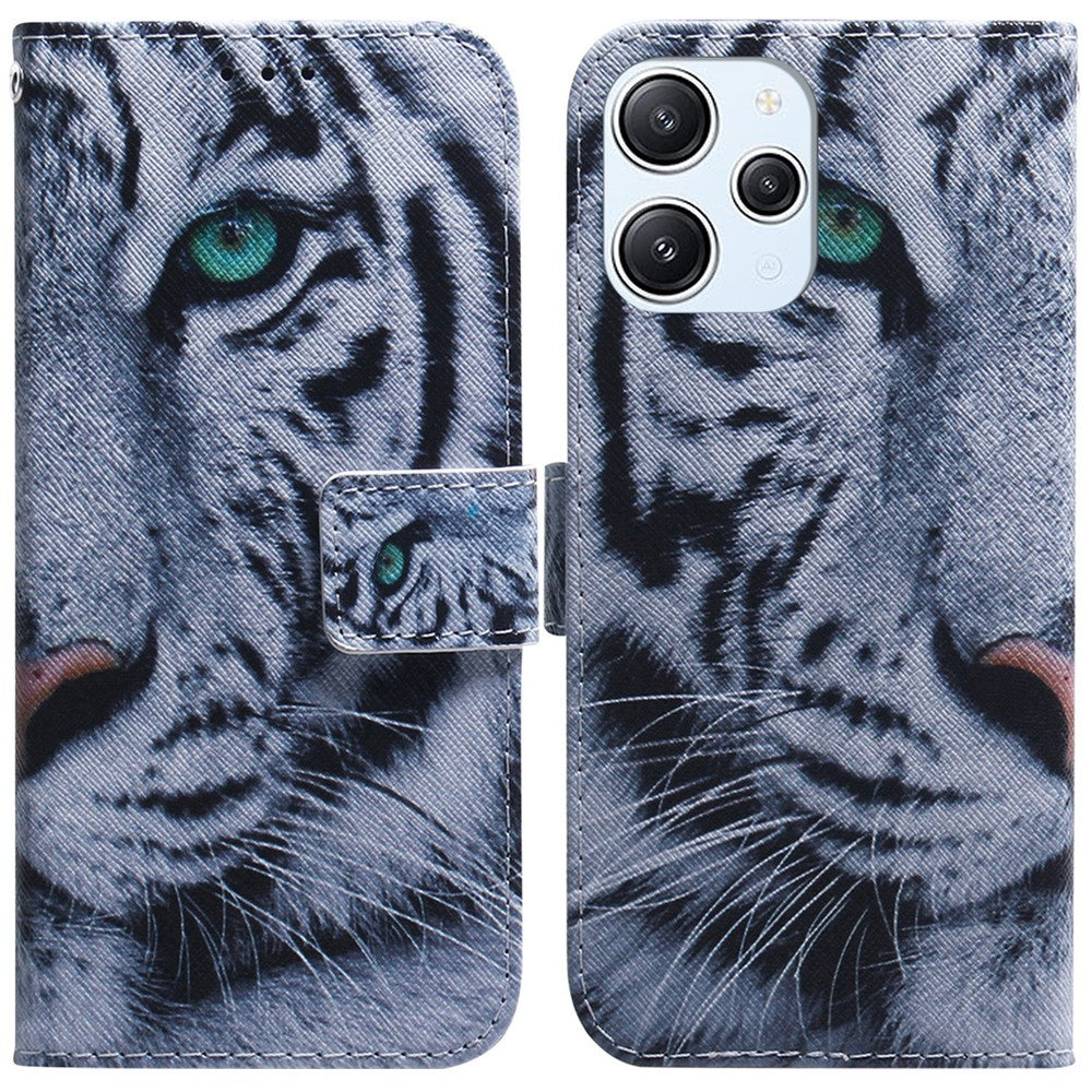 For Xiaomi Redmi Note 12 4G PU Leather Stand Cover Pattern Printing Wallet Phone Case