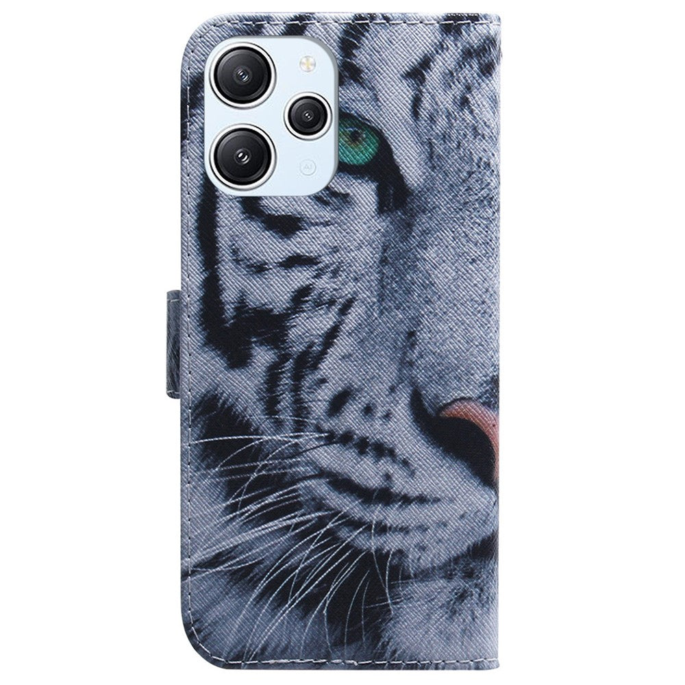For Xiaomi Redmi Note 12 4G PU Leather Stand Cover Pattern Printing Wallet Phone Case