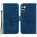 For Samsung Galaxy M54 5G / F54 5G Leather Wallet Stand Phone Case Imprinted Rose Butterfly Shell