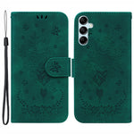 For Samsung Galaxy M54 5G / F54 5G Leather Wallet Stand Phone Case Imprinted Rose Butterfly Shell