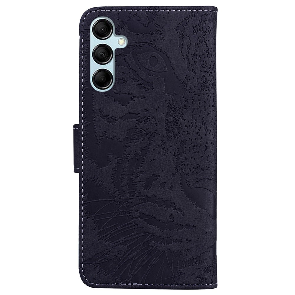 For Samsung Galaxy M54 5G / F54 5G Tiger Imprint Phone Case Leather Stand Wallet Anti-drop Cover