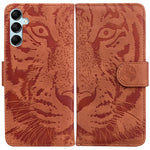 For Samsung Galaxy M54 5G / F54 5G Tiger Imprint Phone Case Leather Stand Wallet Anti-drop Cover