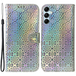 For Samsung Galaxy M54 5G / F54 5G Leather Wallet Case Dazzling Flower Pattern Phone Stand Cover