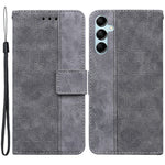 For Samsung Galaxy M54 5G / F54 5G Wallet PU Leather Cover Geometry Imprinted Stand Phone Case