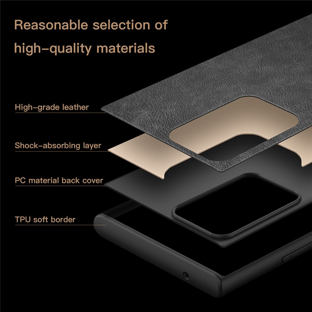 Vintage Phone Case for Samsung Galaxy Note20 / Note20 5G , PU Leather Coated TPU+PC Shockproof Cover