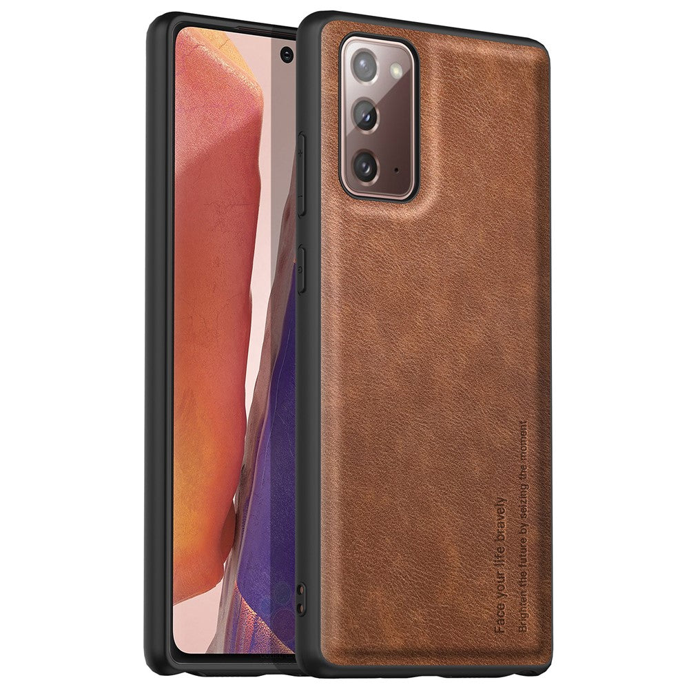 Vintage Phone Case for Samsung Galaxy Note20 / Note20 5G , PU Leather Coated TPU+PC Shockproof Cover