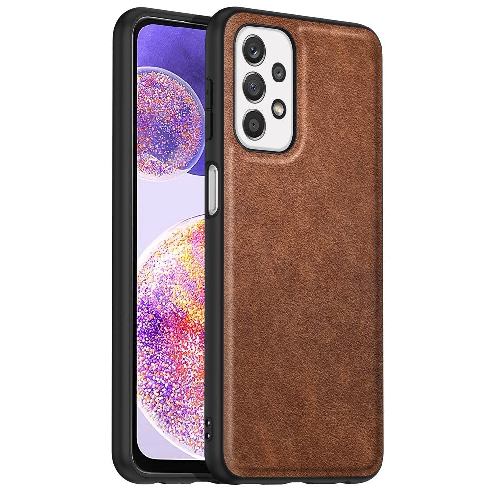 mobilskal för Samsung Galaxy A23 4G / A23 5G (Global version), PU-läderbelagt TPU+PC Vintage-skal