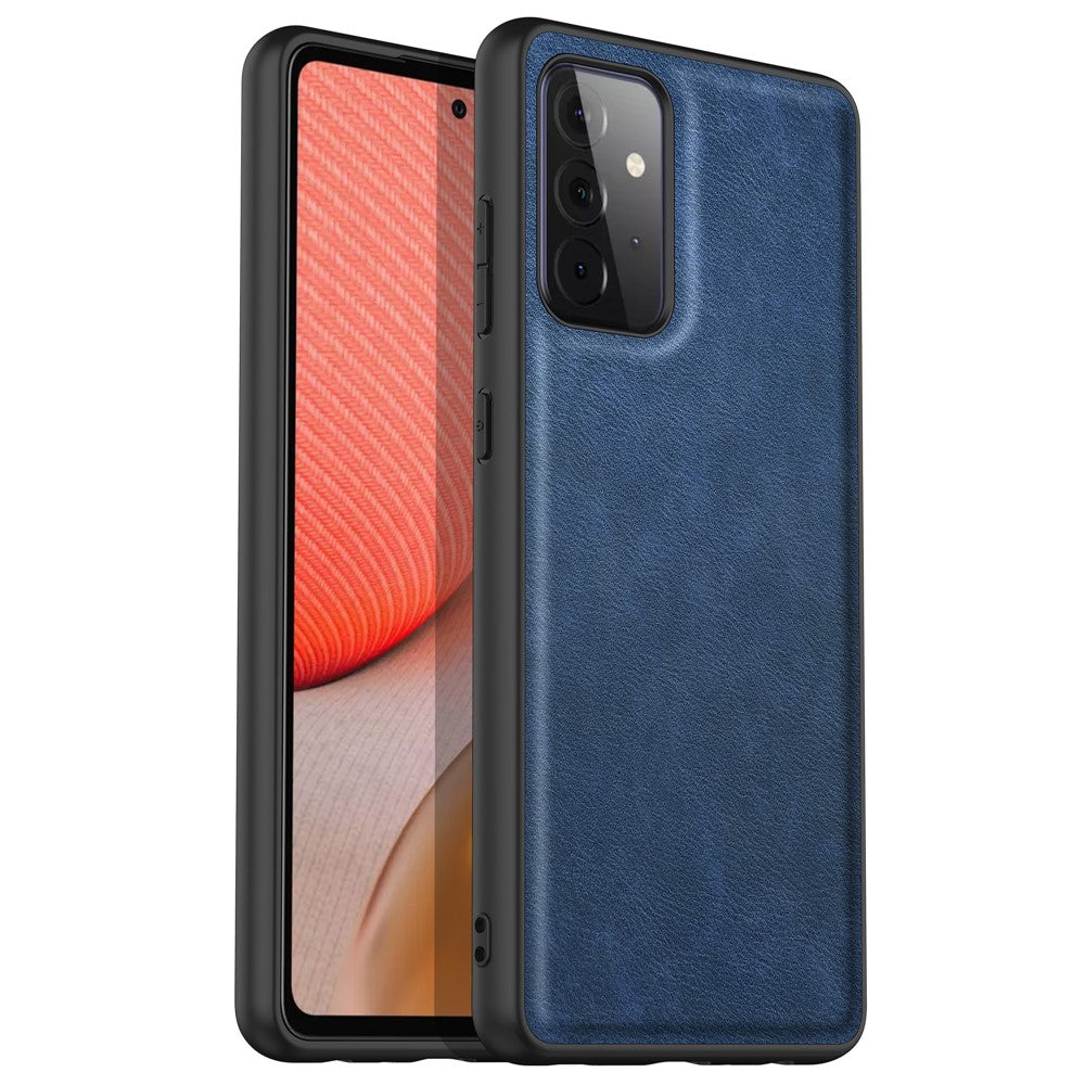Samsung Galaxy A72 4G / 5G Retro mobilskal PU-läderbelagt TPU+PC Halkfritt Greppskydd
