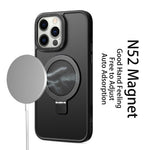 For iPhone 12 / 12 Pro Matte Phone Case Compatible with MagSafe TPU+PC Kickstand Magnetic Cover