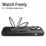 For iPhone 12 / 12 Pro Matte Phone Case Compatible with MagSafe TPU+PC Kickstand Magnetic Cover