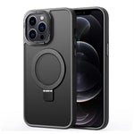 For iPhone 12 / 12 Pro Matte Phone Case Compatible with MagSafe TPU+PC Kickstand Magnetic Cover