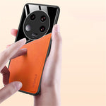 For Xiaomi 13 Ultra Protective Cover PU Leather Coated TPU + PC Phone Case with Car Mount Metal Sheet