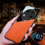 For Xiaomi 13 Ultra Protective Cover PU Leather Coated TPU + PC Phone Case with Car Mount Metal Sheet
