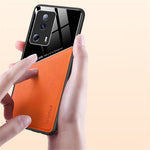 For Xiaomi 13 Lite / Civi 2 5G Anti-fall Cover PU Leather Coated TPU+PC Phone Case with Car Mount Metal Sheet