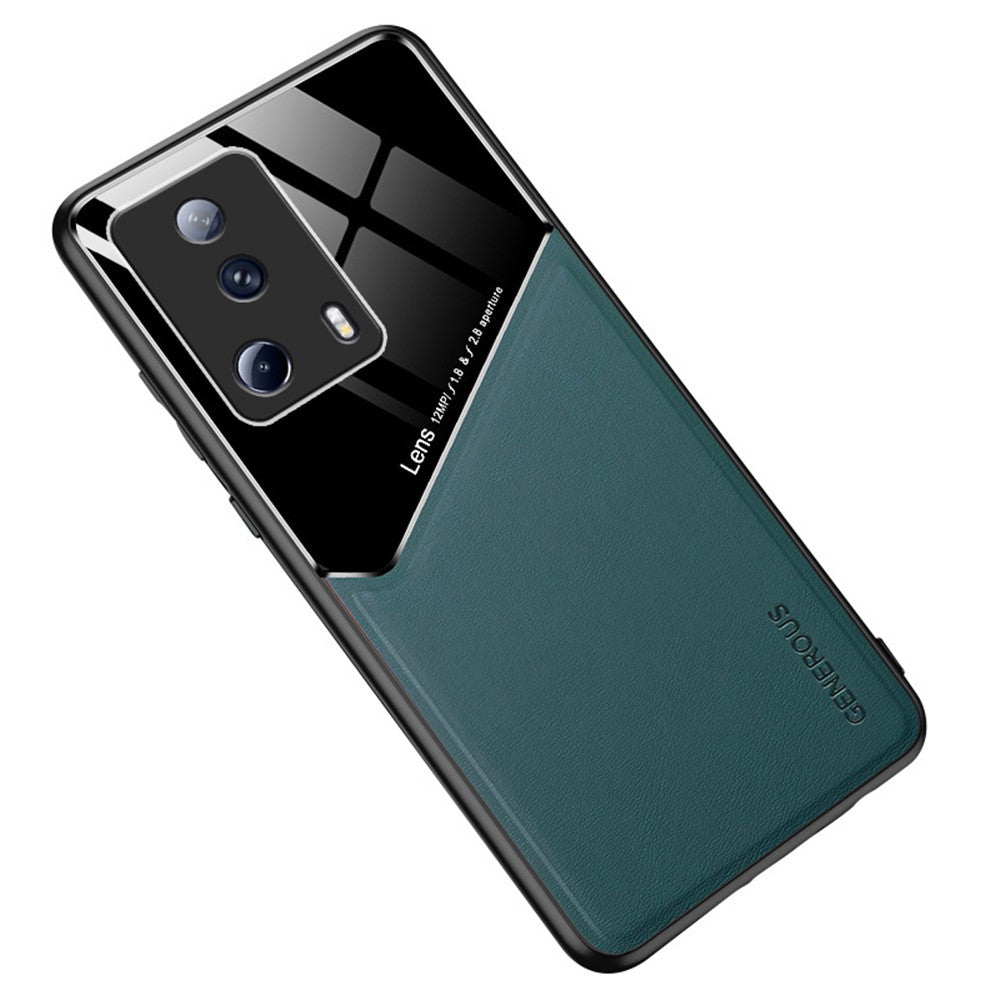 For Xiaomi 13 Lite / Civi 2 5G Anti-fall Cover PU Leather Coated TPU+PC Phone Case with Car Mount Metal Sheet