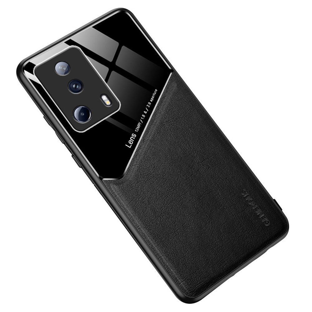 For Xiaomi 13 Lite / Civi 2 5G Anti-fall Cover PU Leather Coated TPU+PC Phone Case with Car Mount Metal Sheet