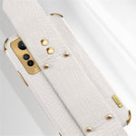 For Xiaomi Redmi Note 12S 4G PU Leather Coated TPU Case Electroplating Phone Cover with Wristband Kickstand
