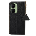 For Asus Zenfone 10 5G / 9 5G Genuine Cow Leather Cover RFID Blocking Wallet Stand Phone Case