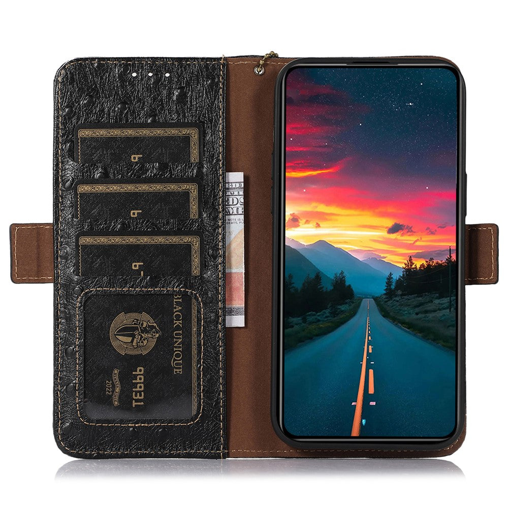 Til Asus Zenfone 10 5G / 9 5G Ægte Læder Telefoncover RFID Blokerende Pung Stativ Etui