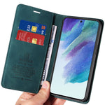 BETOPNICE 003 Anti-drop Phone Case for Samsung Galaxy S21+ 5G RFID Blocking Leather Wallet Stand Cover