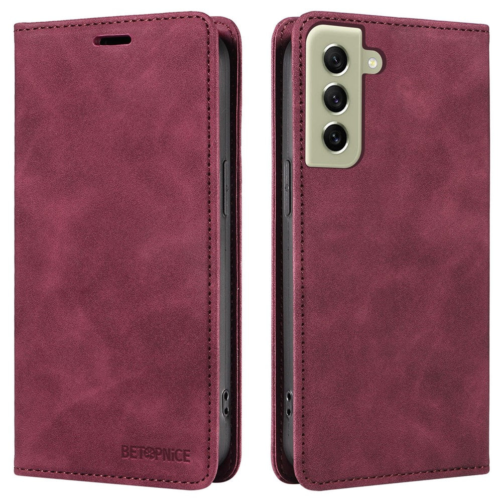BETOPNICE 003 Anti-drop Phone Case for Samsung Galaxy S21+ 5G RFID Blocking Leather Wallet Stand Cover