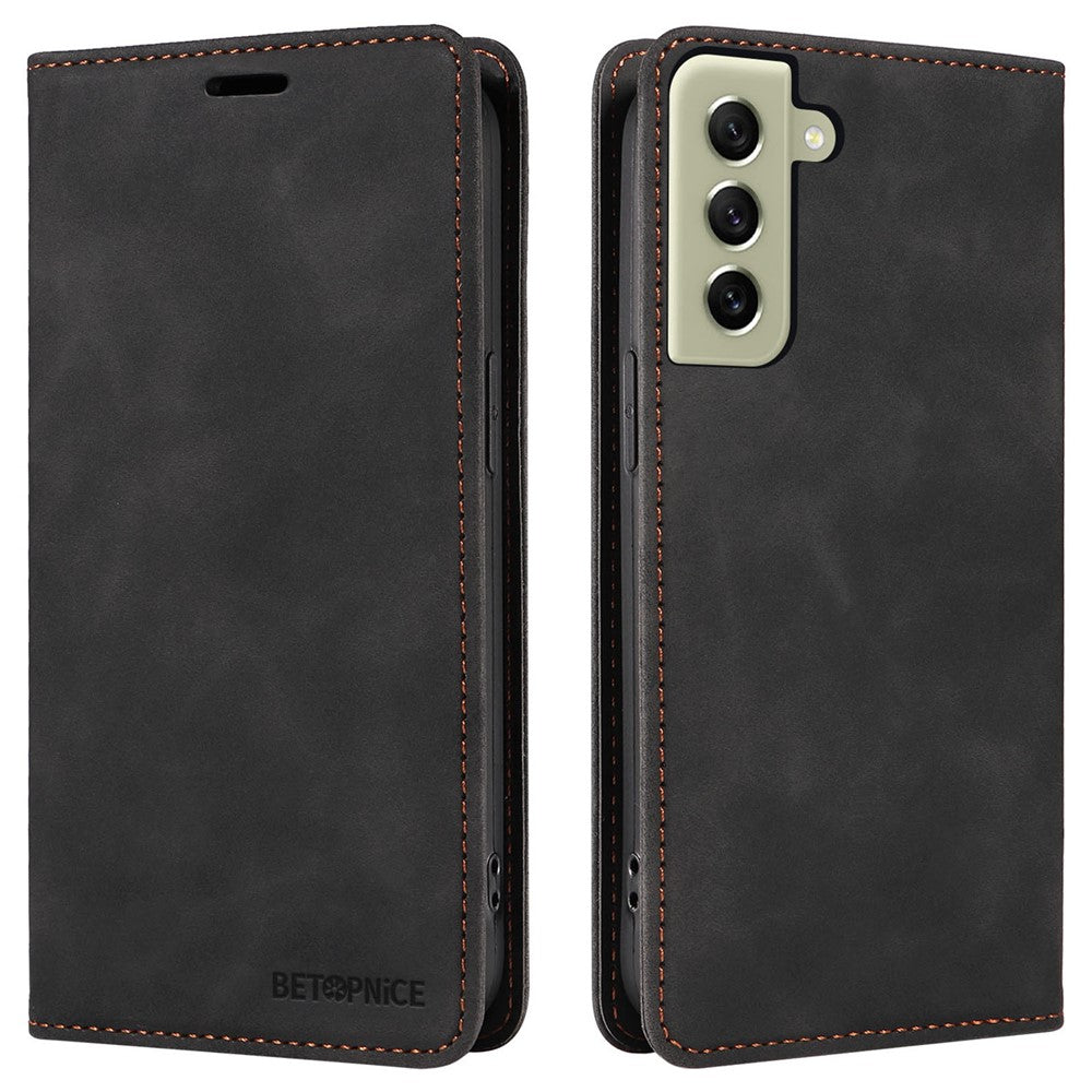 BETOPNICE 003 Anti-drop Phone Case for Samsung Galaxy S21+ 5G RFID Blocking Leather Wallet Stand Cover
