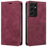 BETOPNICE 003 For Samsung Galaxy S21 Ultra 5G Leather Stand Phone Case RFID Blocking Wallet Cover