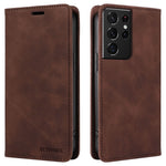 BETOPNICE 003 For Samsung Galaxy S21 Ultra 5G Leather Stand Phone Case RFID Blocking Wallet Cover