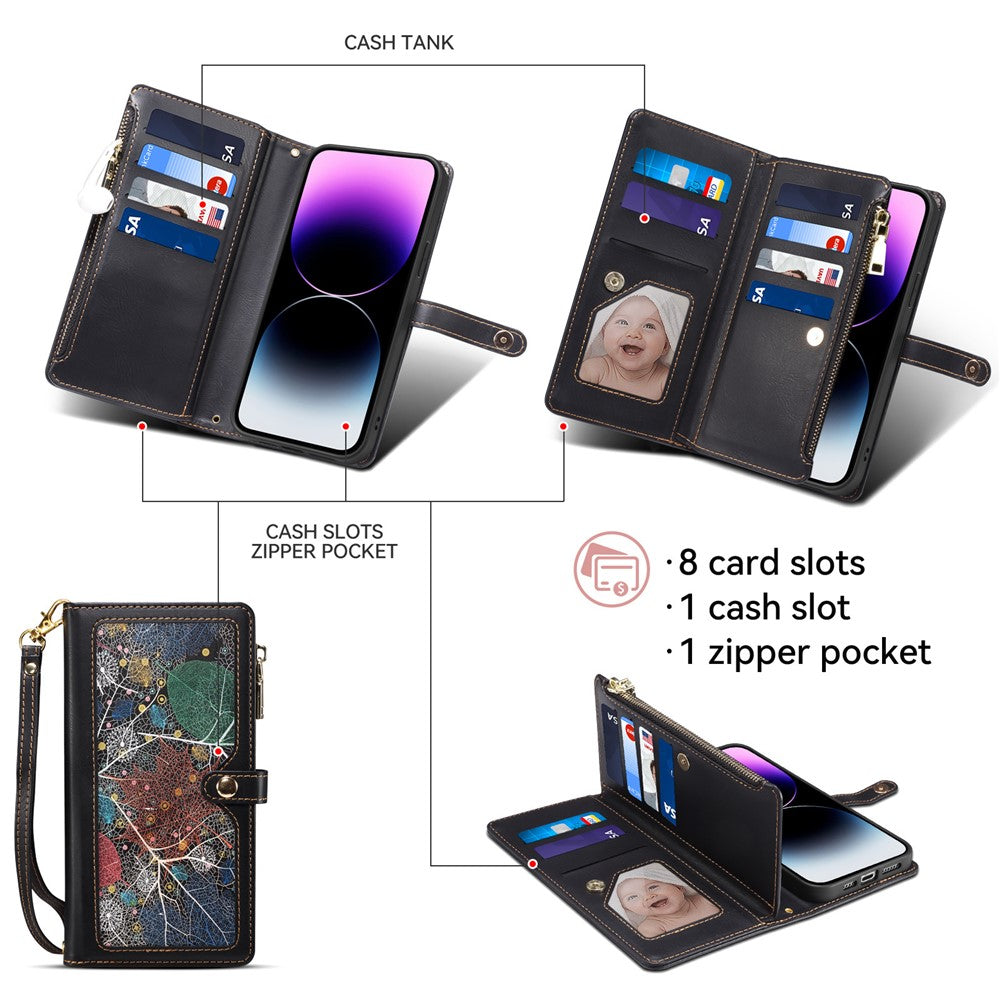 ESEBLE for Samsung Galaxy A25 5G (Global) (161mm) Wallet Stand Phone Case RFID Blocking Leather Cover
