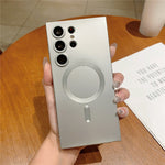 For Samsung Galaxy S23 Ultra Magnetic Case Rubberized TPU Phone Cover