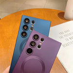 For Samsung Galaxy S23 Ultra Magnetic Case Rubberized TPU Phone Cover