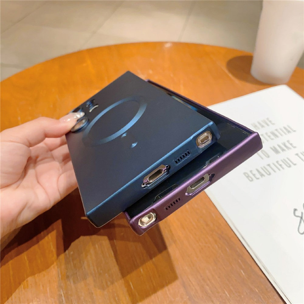 For Samsung Galaxy S23 Ultra Magnetic Case Rubberized TPU Phone Cover