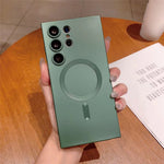 For Samsung Galaxy S23 Ultra Magnetic Case Rubberized TPU Phone Cover