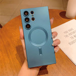 For Samsung Galaxy S23 Ultra Magnetic Case Rubberized TPU Phone Cover