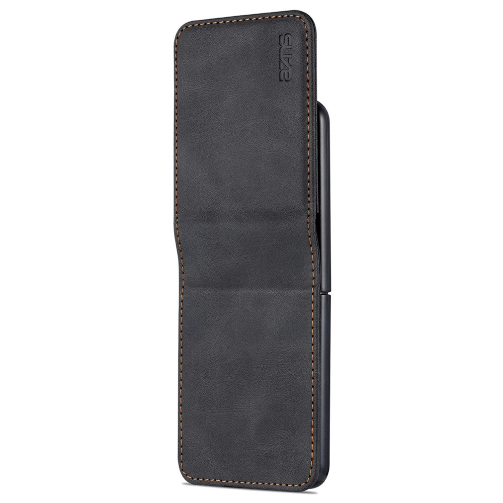 AZNS För Samsung Galaxy Z Flip5 5G PU-läderfodral med stativ och korthållare