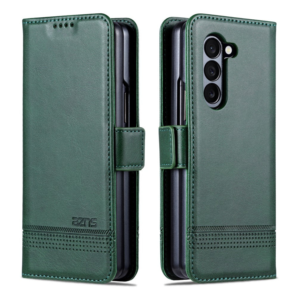 AZNS Til Samsung Galaxy Z Fold5 5G PU Læder Pung Flip Folio Stand Telefon Cover