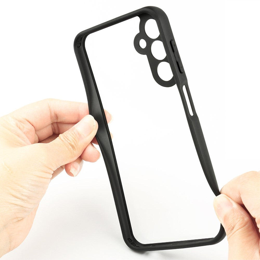 Slim-fit mobilskal i støvtæt TPU + hård transparent PC til Samsung Galaxy A24 4G (162,1 x 77,6 x 8,3 mm)