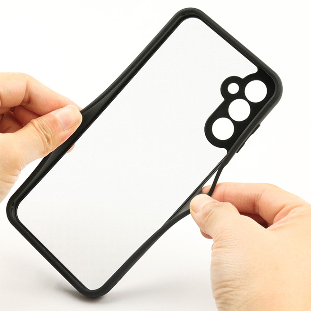 Gennemsigtigt mobilcover til Samsung Galaxy A14 4G / 5G, støvfrit fleksibelt TPU + hårdt PC-cover