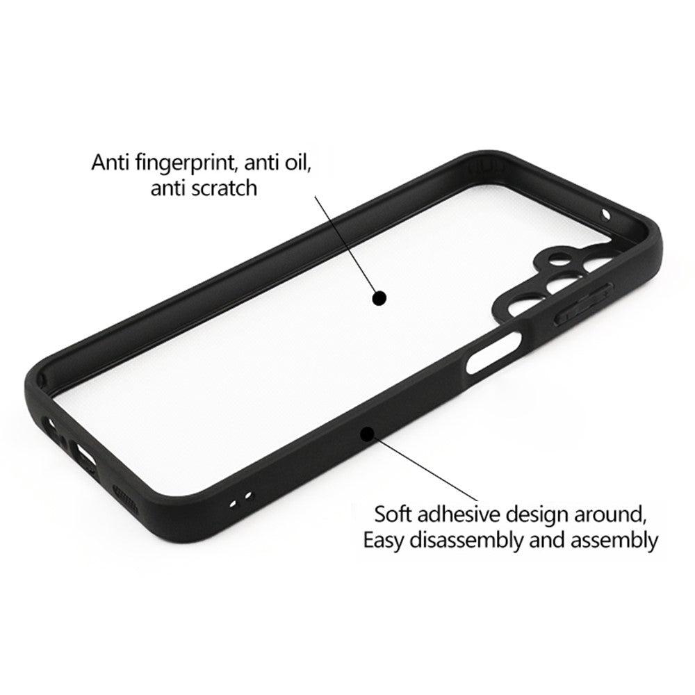 Gennemsigtigt mobilcover til Samsung Galaxy A14 4G / 5G, støvfrit fleksibelt TPU + hårdt PC-cover