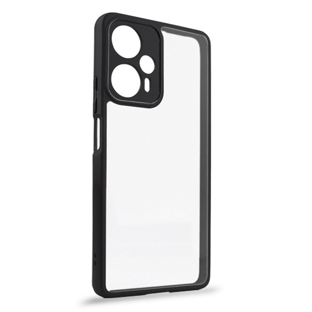 Støvafvisende mobilcover i TPU + hårdt gennemsigtigt PC-cover til Xiaomi Redmi Note 12 Turbo / Poco F5 5G