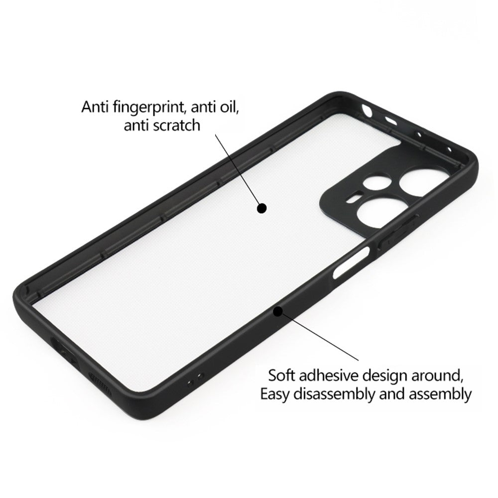 Xiaomi Redmi Note 12 Turbo / Poco F5 5G Anti-damm Mobilskal TPU + Hårt PC Transparent Mobilskal