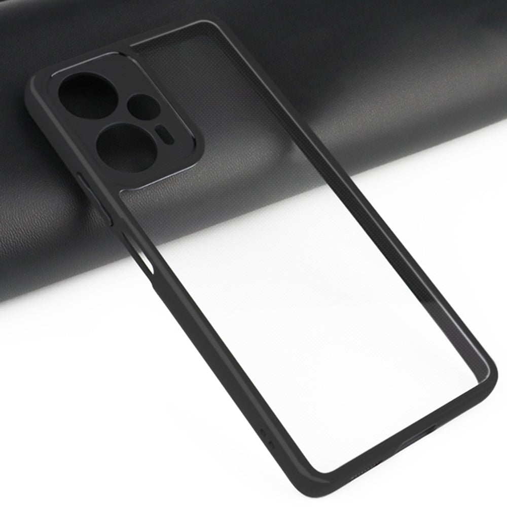 Støvafvisende mobilcover i TPU + hårdt gennemsigtigt PC-cover til Xiaomi Redmi Note 12 Turbo / Poco F5 5G