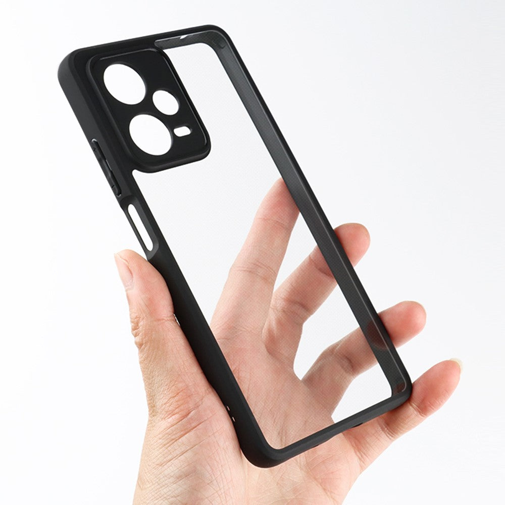 For Xiaomi Redmi Note 12 Pro+ 5G Transparent Cell Phone Case Flexible TPU + Hard PC Mobile Phone Case