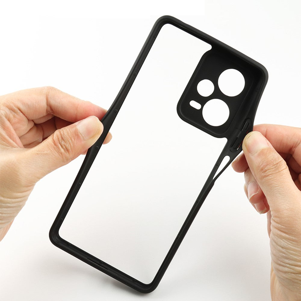 Xiaomi Redmi Note 12 Pro+ 5G Transparent mobilmobilskal Flexibelt TPU + Hårt PC mobilmobilskal